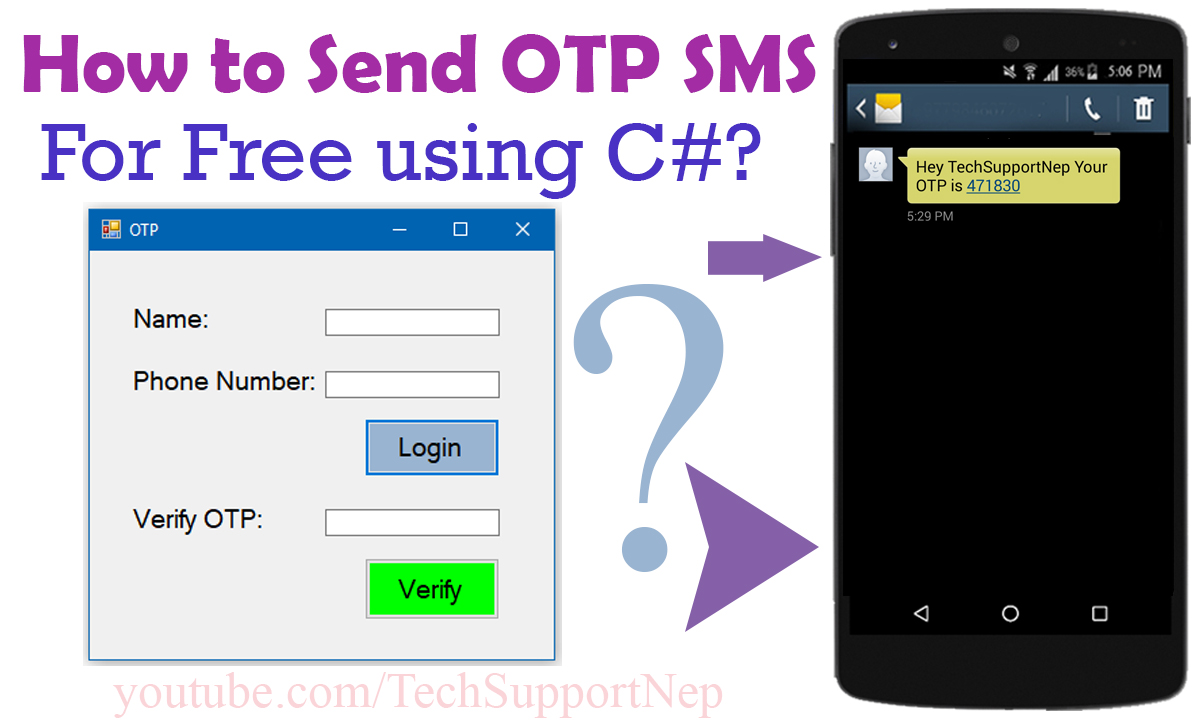 How to Generate and Send OTP SMS For Free Using C#
